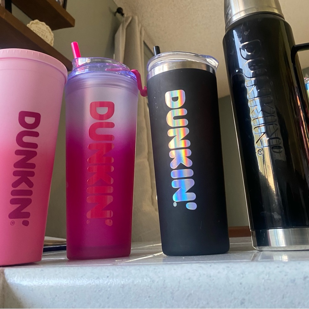 Dunkin Pink and Black Insulated Party Tumblers